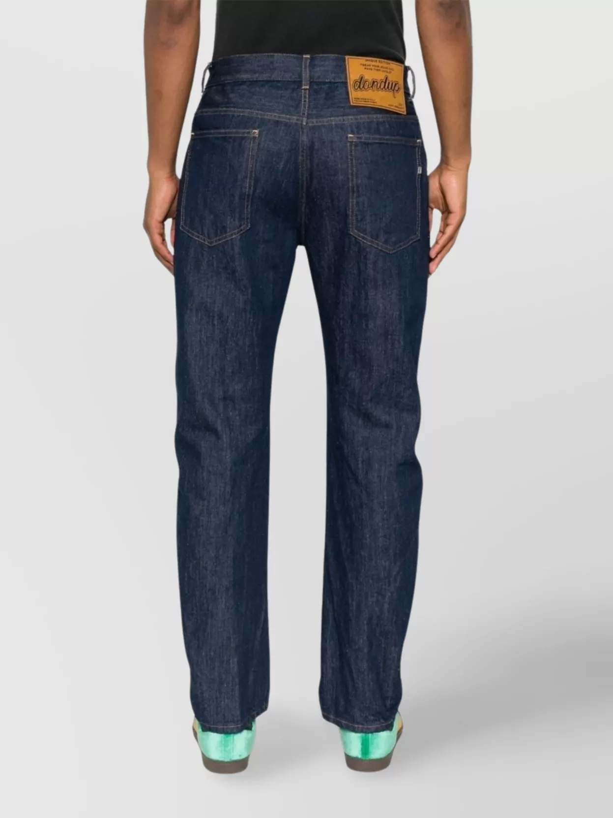 Dondup Five-Pocket Jeans With Tapered Leg And Contrast Stitching