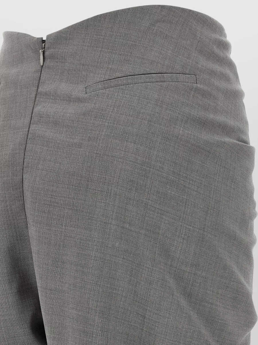 Giuseppe Di Morabito High Waist Wool Trousers Draped Pleated