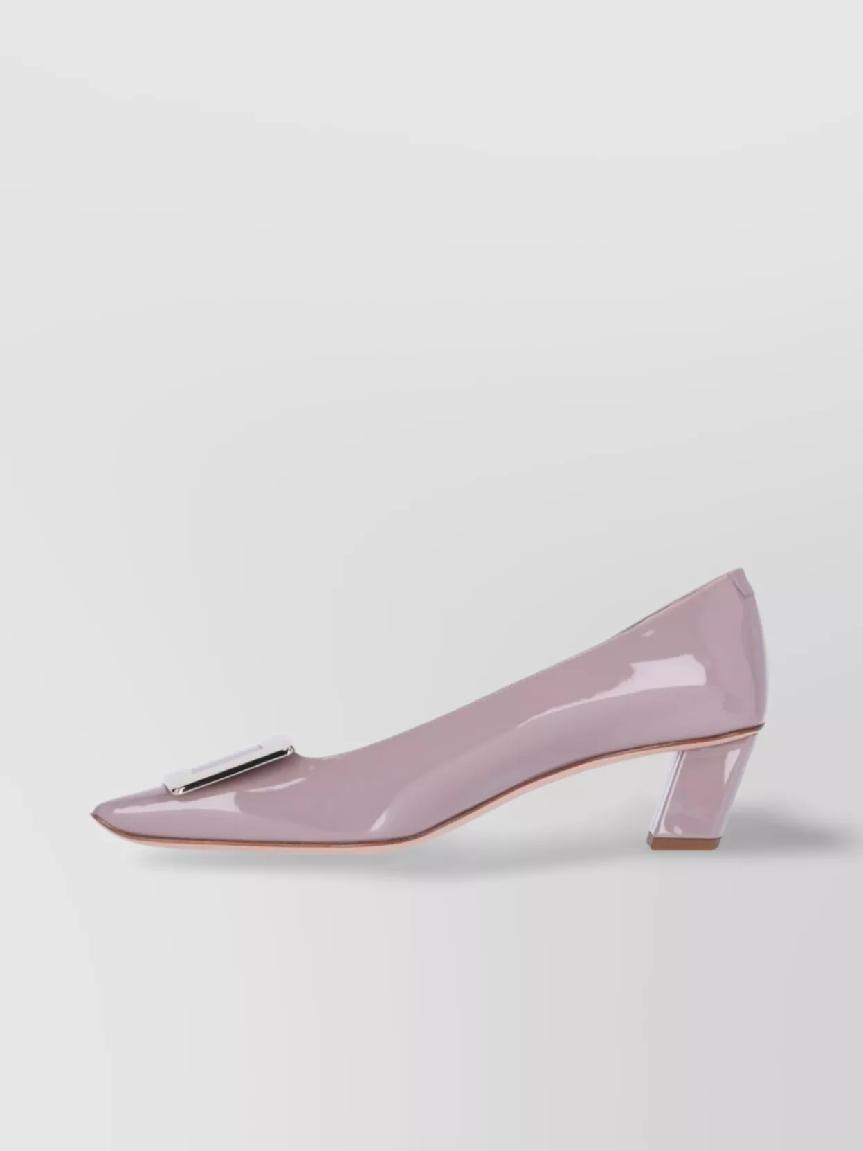 Roger Vivier Chunky Heel Buckle Patent Square Toe