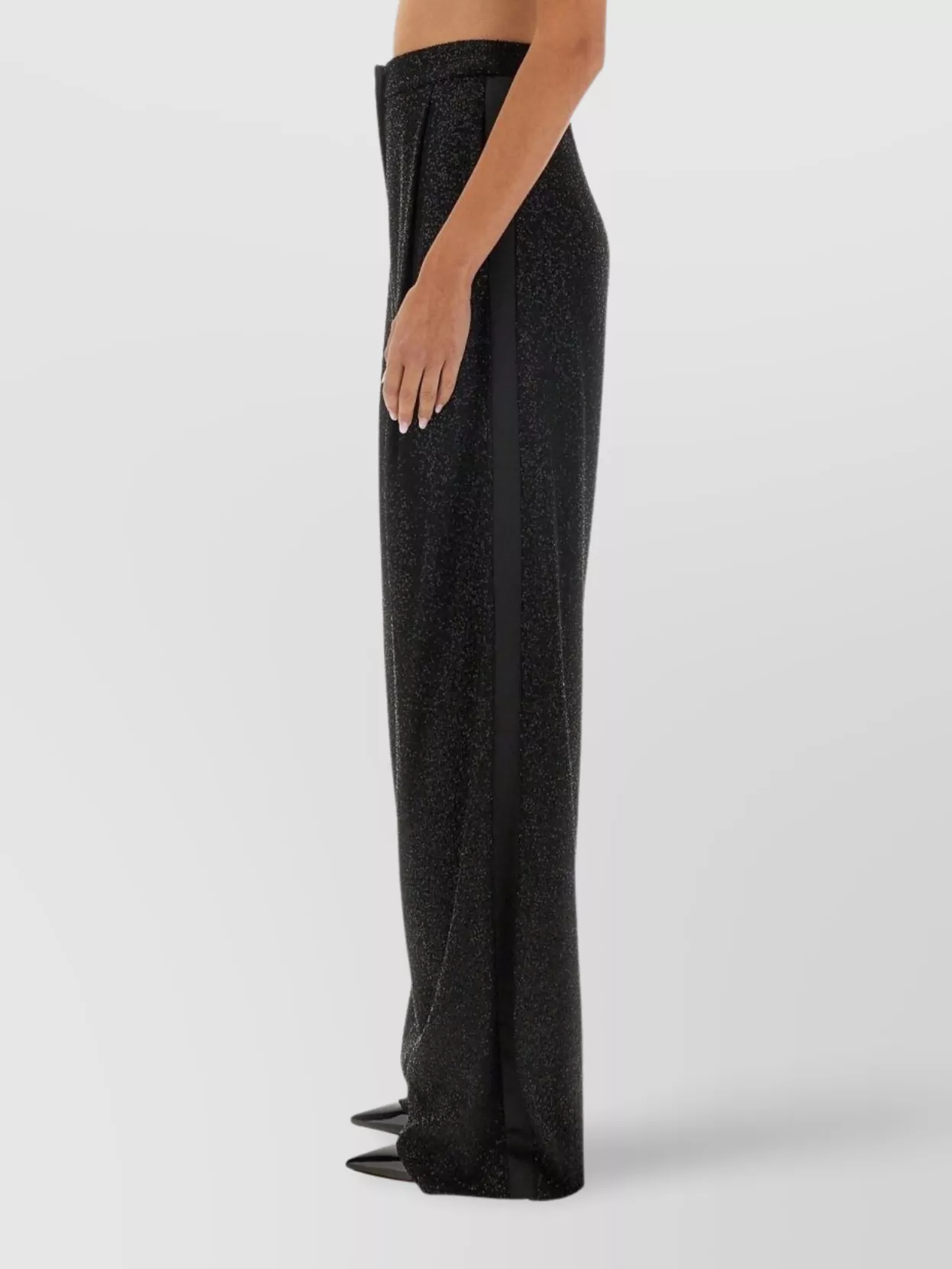 Max Mara Luxe Wide-Leg Trousers Side Stripe