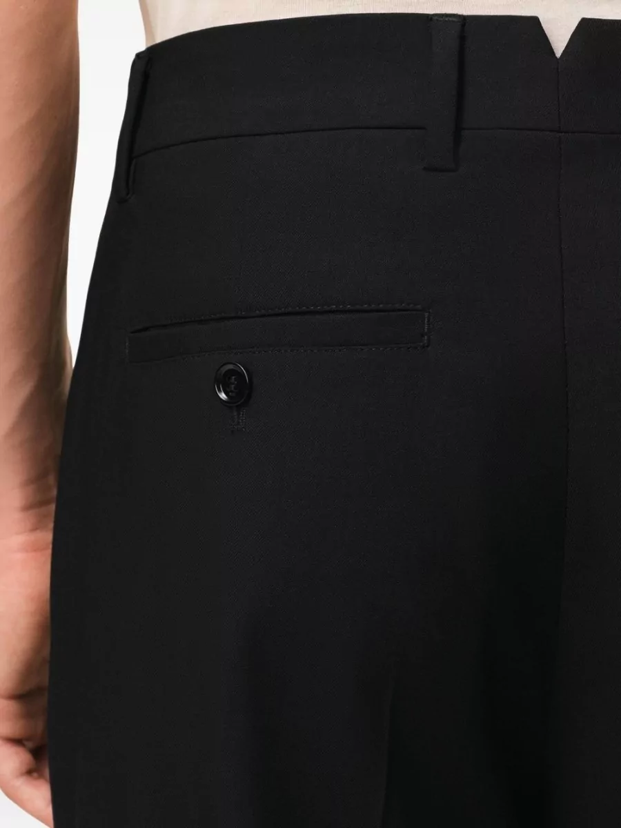 Ami Paris Virgin Wool Straight-Leg Trousers