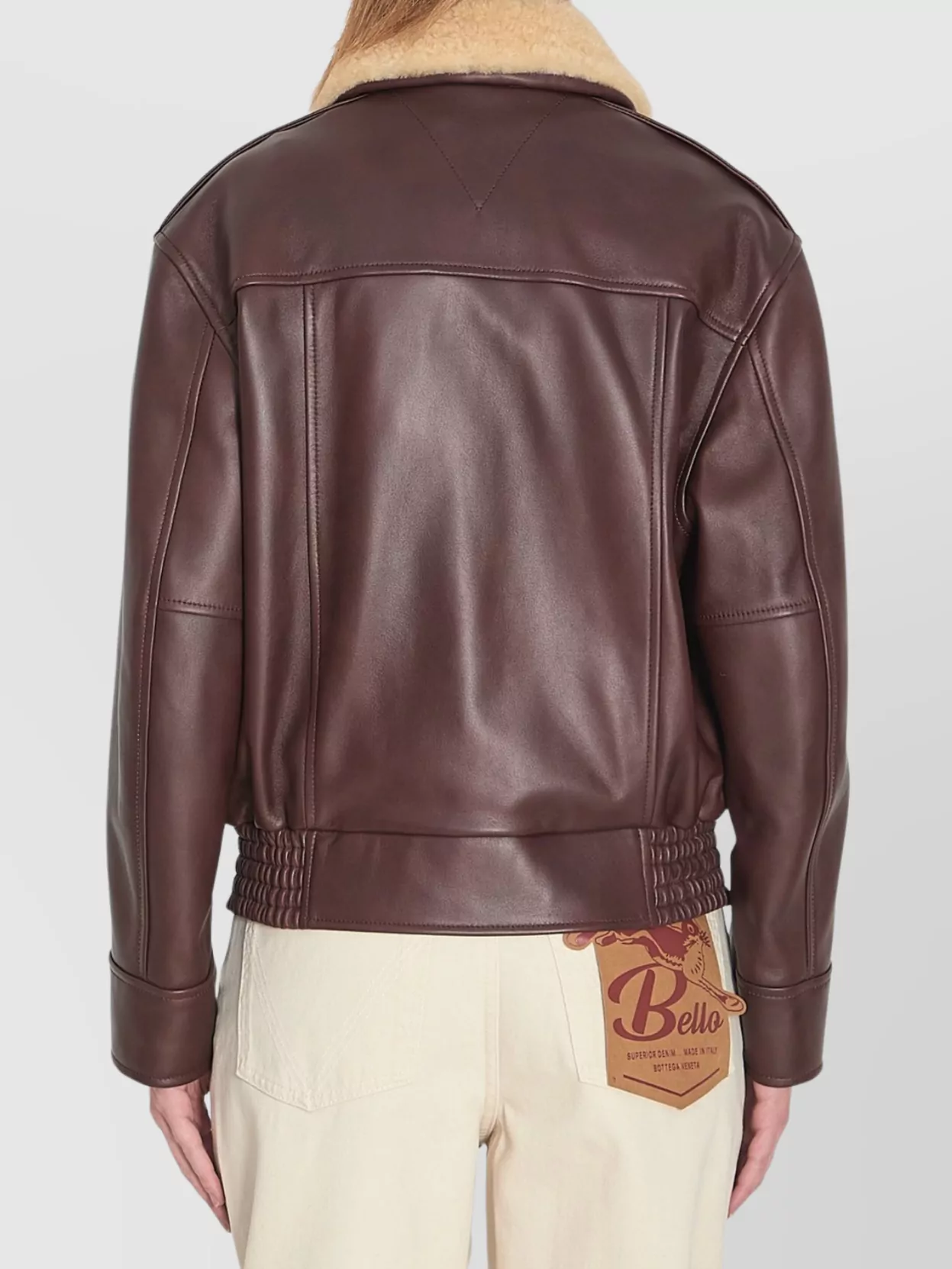 Bottega Veneta Nappa Blouson With Shearling In Brown