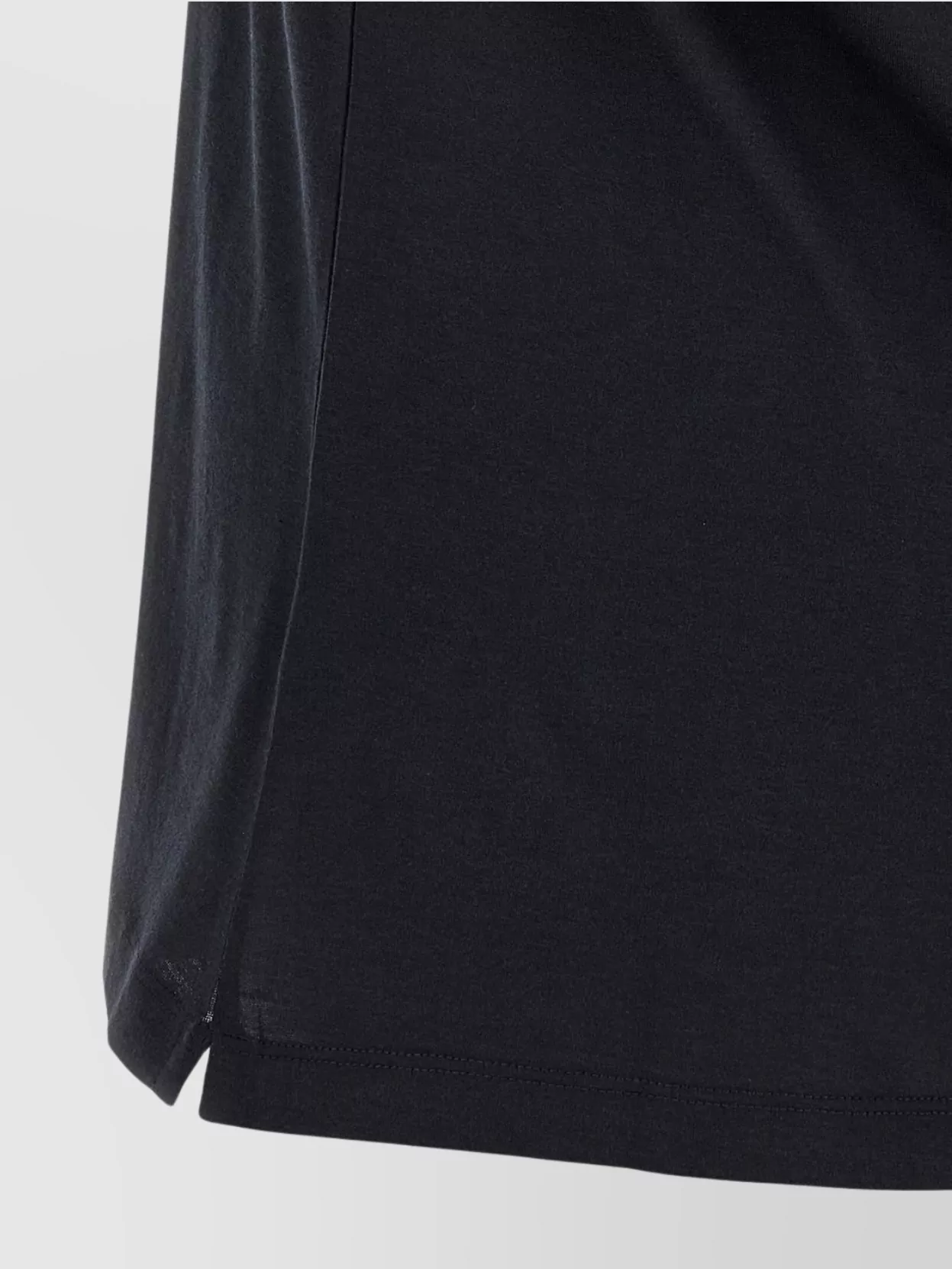 Brunello Cucinelli Crew Neck Silk T-Shirt With Side Slit