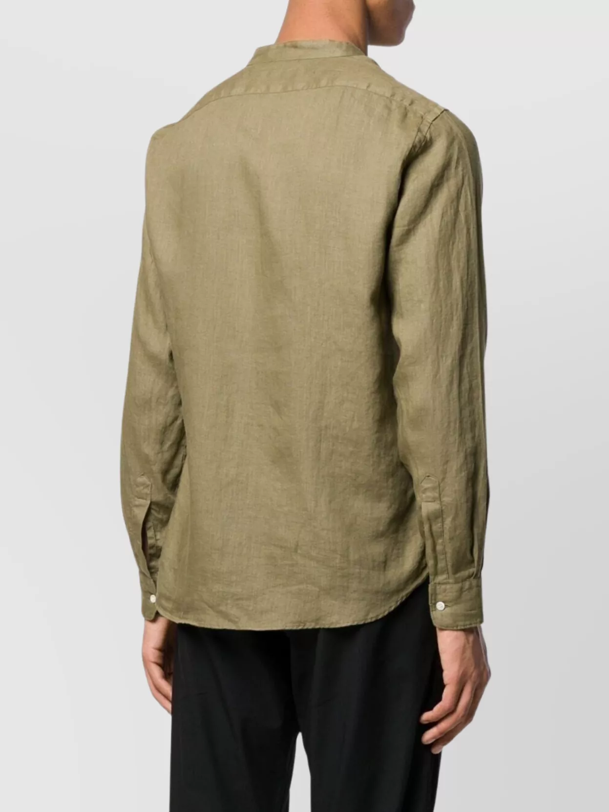 Aspesi Long Sleeve Shirt Curved Hem