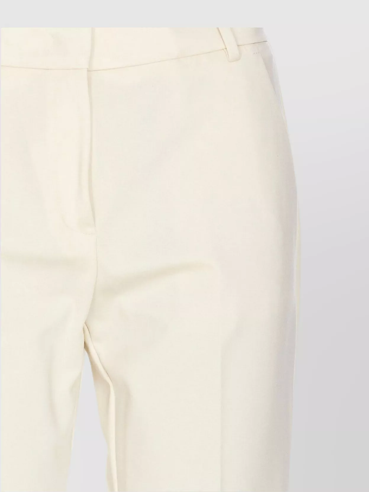 Pinko Tailored Trousers With Pockets And Belt Loops In White