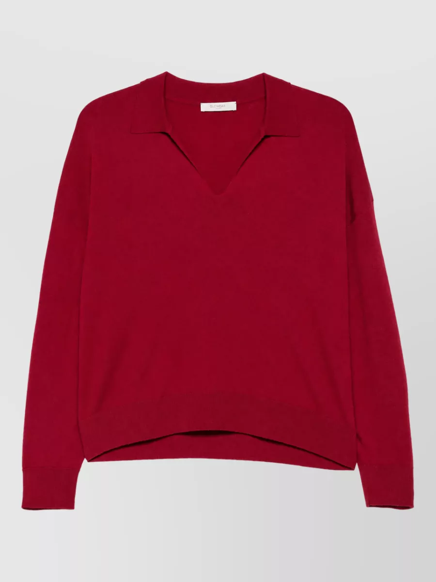 Zanone wool wide fit v neck jumper