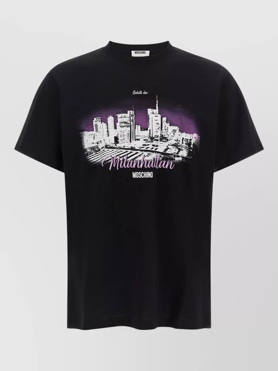 Moschino milanhattan graphic cotton t-shirt