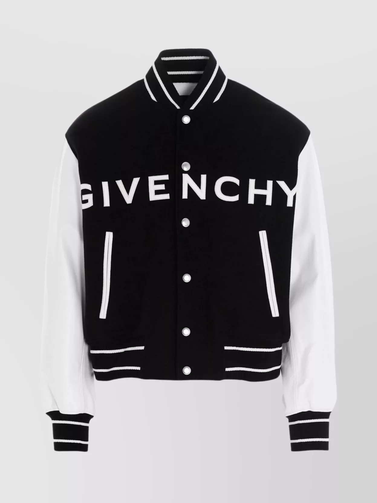 Givenchy Logo Bomber Jacket With Ribbed Collar In Gold