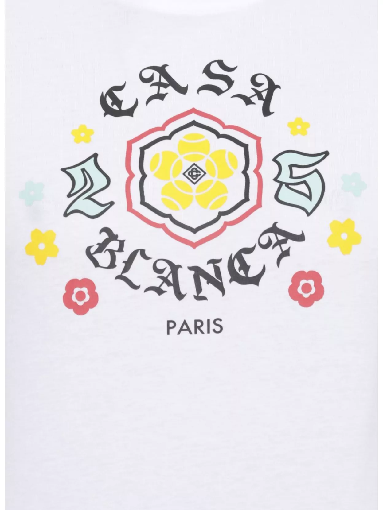 Casablanca Graphic Print Short Sleeve Cotton Top