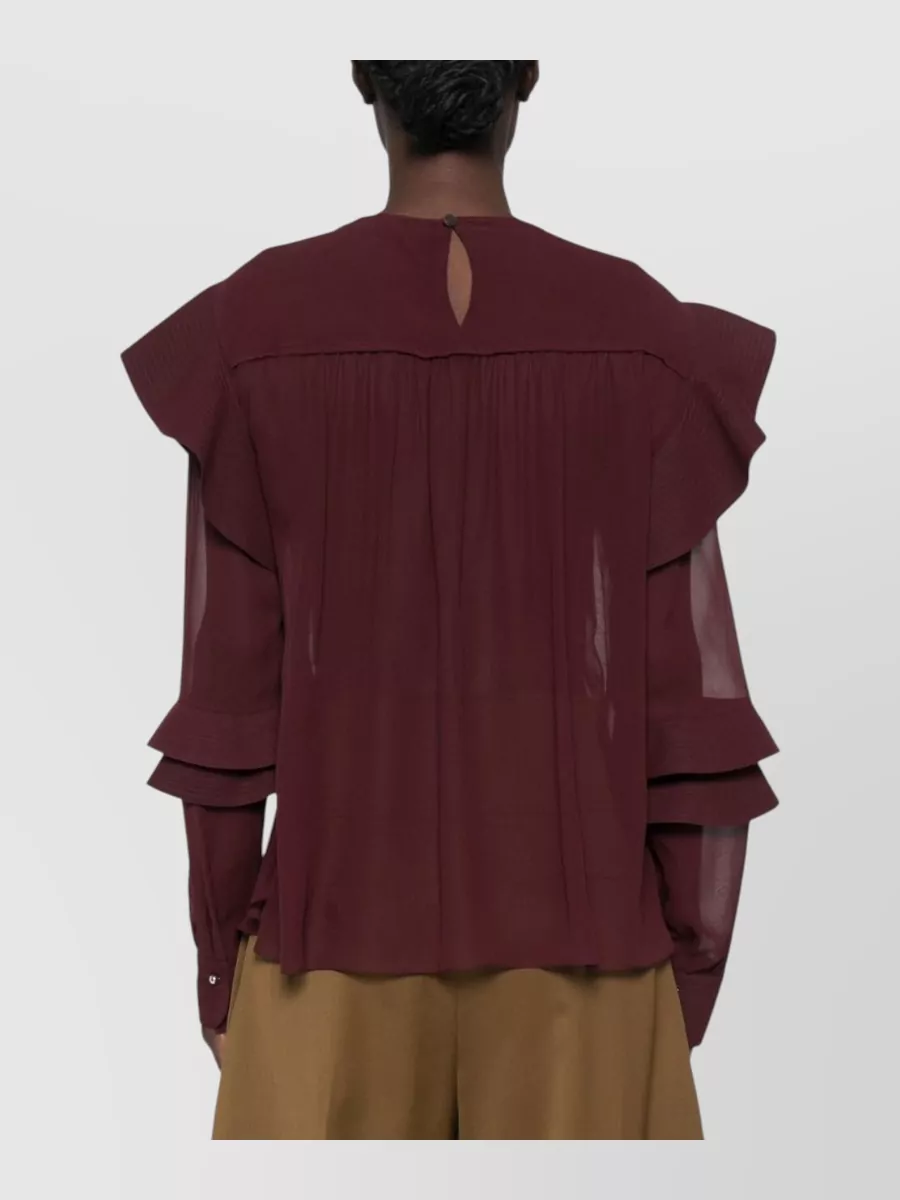 Lanvin Silk Long-Sleeve Blouse