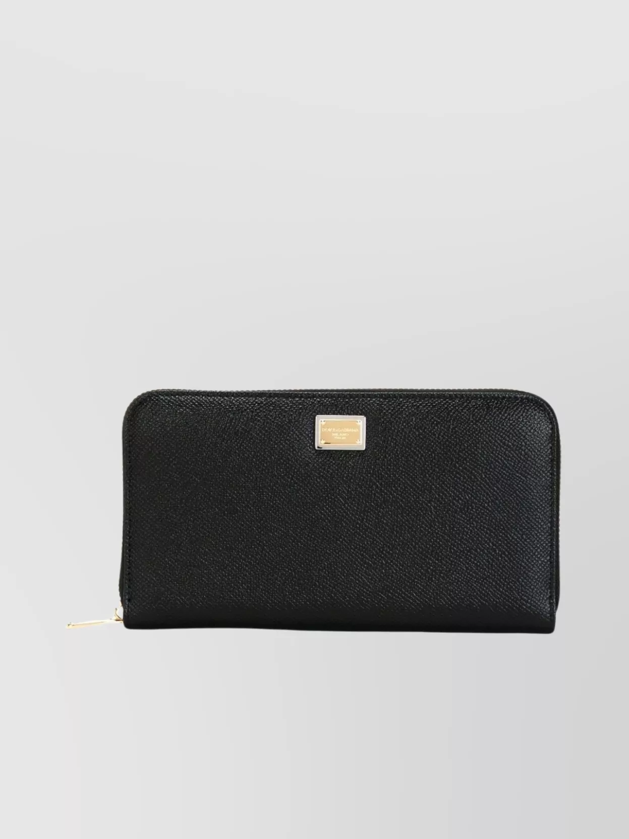 Shop Dolce & Gabbana Logo Zip Wallet In Dauphine Leather