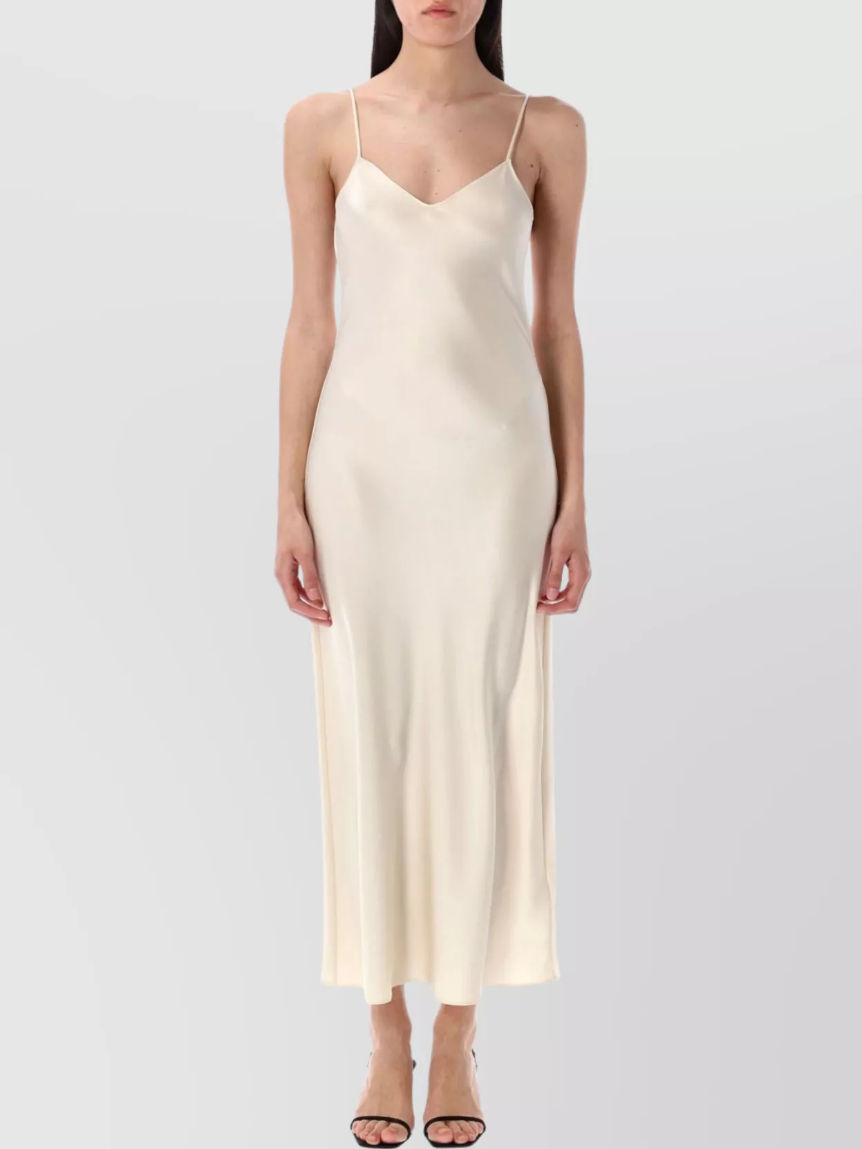 Shop Polo Ralph Lauren Slip Satin Midi Dress
