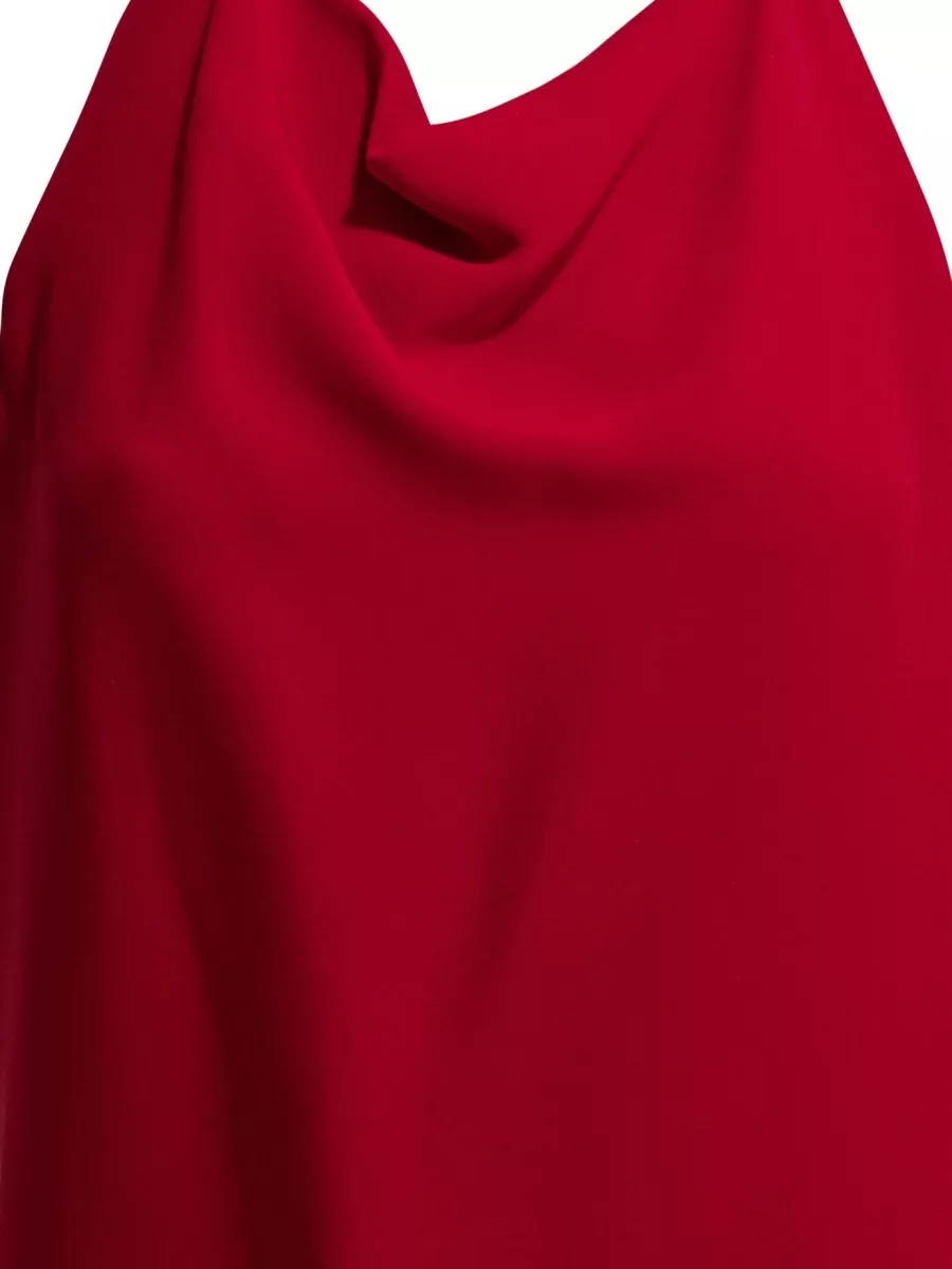 Valentino Silk Draped Midi Dress