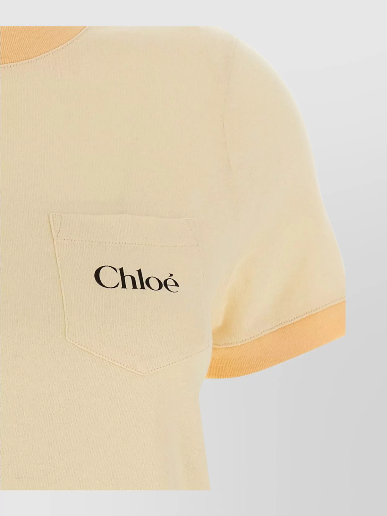 Chloé Logo Pocket Crew Neck T-Shirt