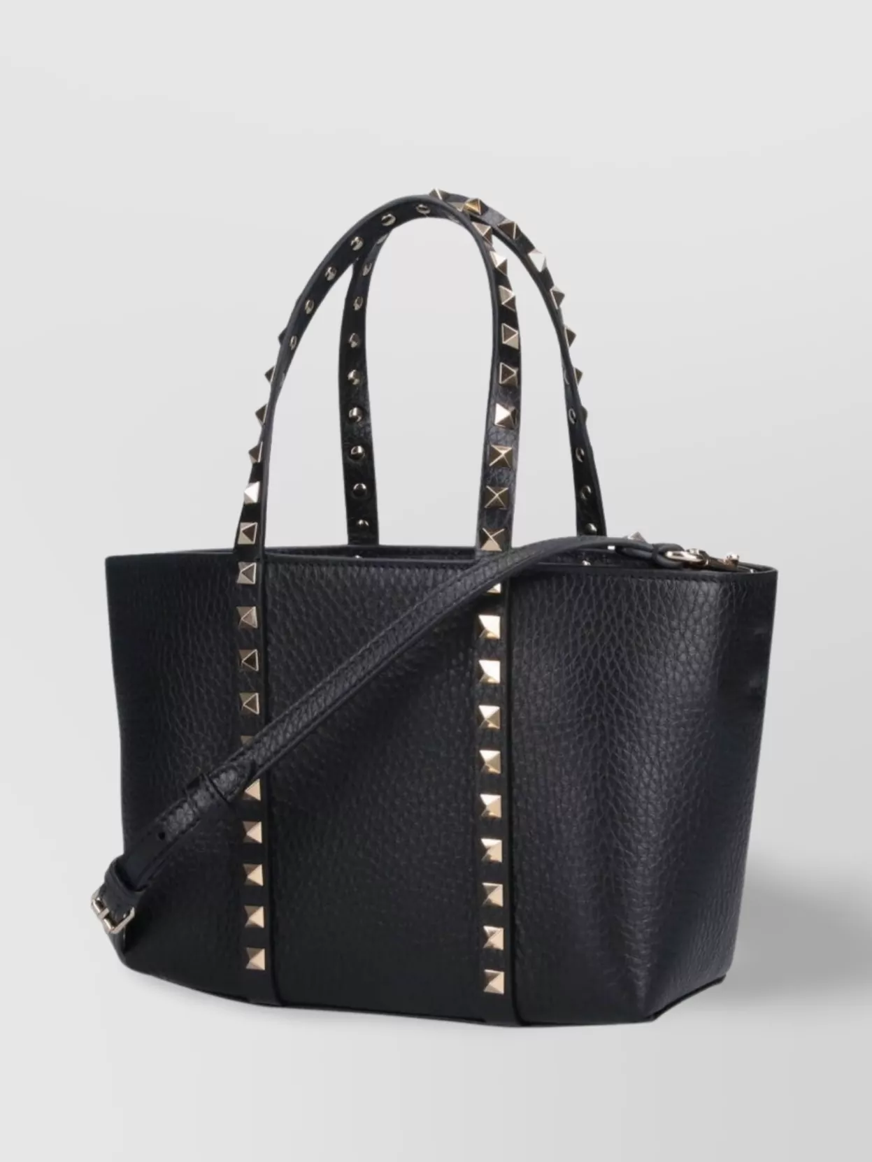Valentino Garavani Studded Detailing Leather Tote Bag
