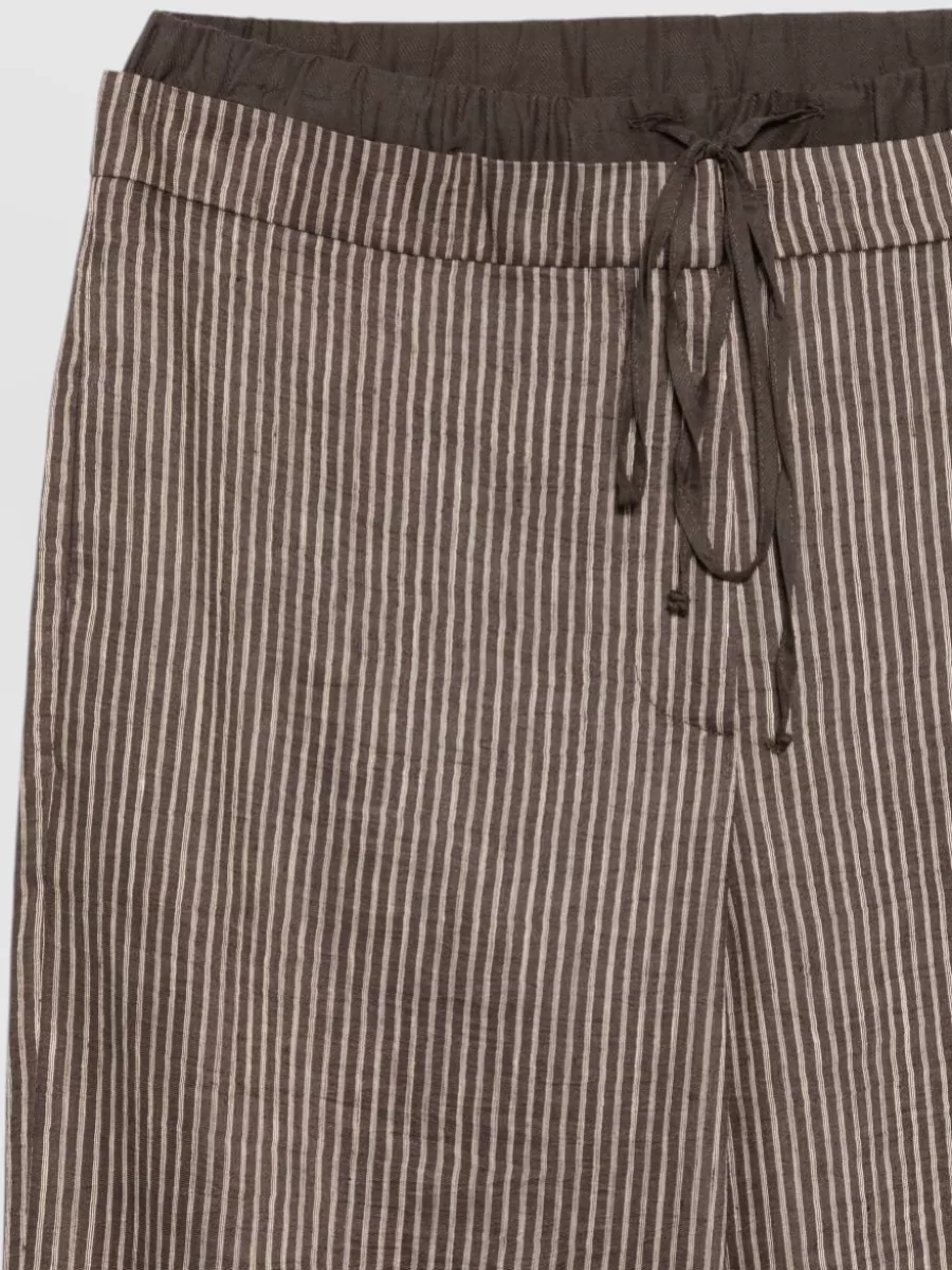 Alysi Striped Wide-Leg Trousers