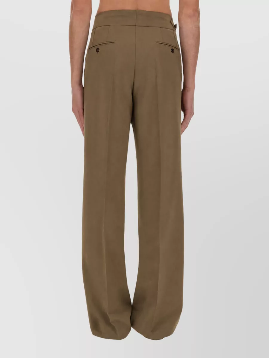 Dolce&Gabbana Virgin Wool Wide-Leg Tailored Trousers