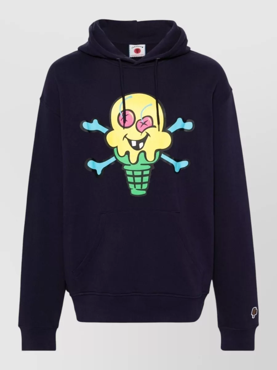 Icecream cotton graphic print hoodie