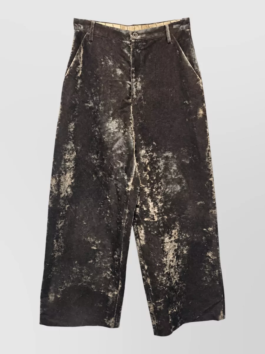 Uma Wang Wide-leg Trousers In Yellow