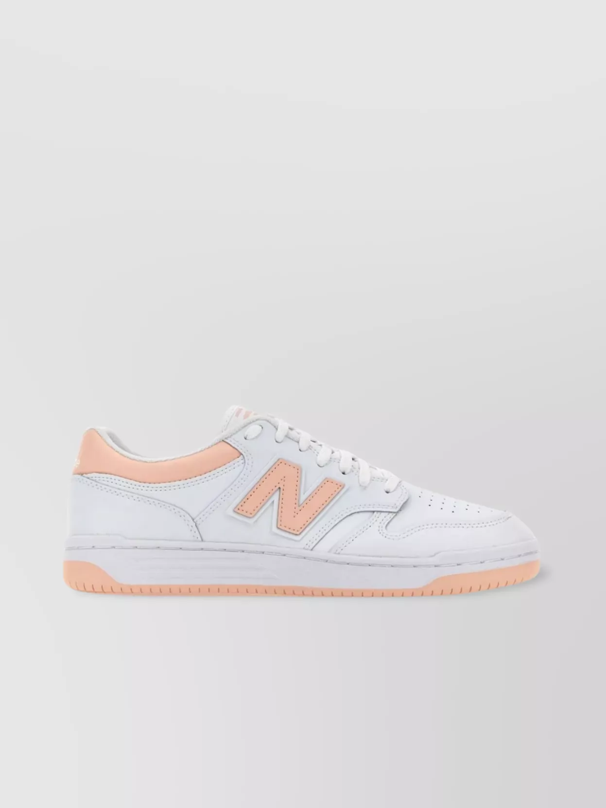 New Balance Leather Sneakers 480 Two-tone Accents In White