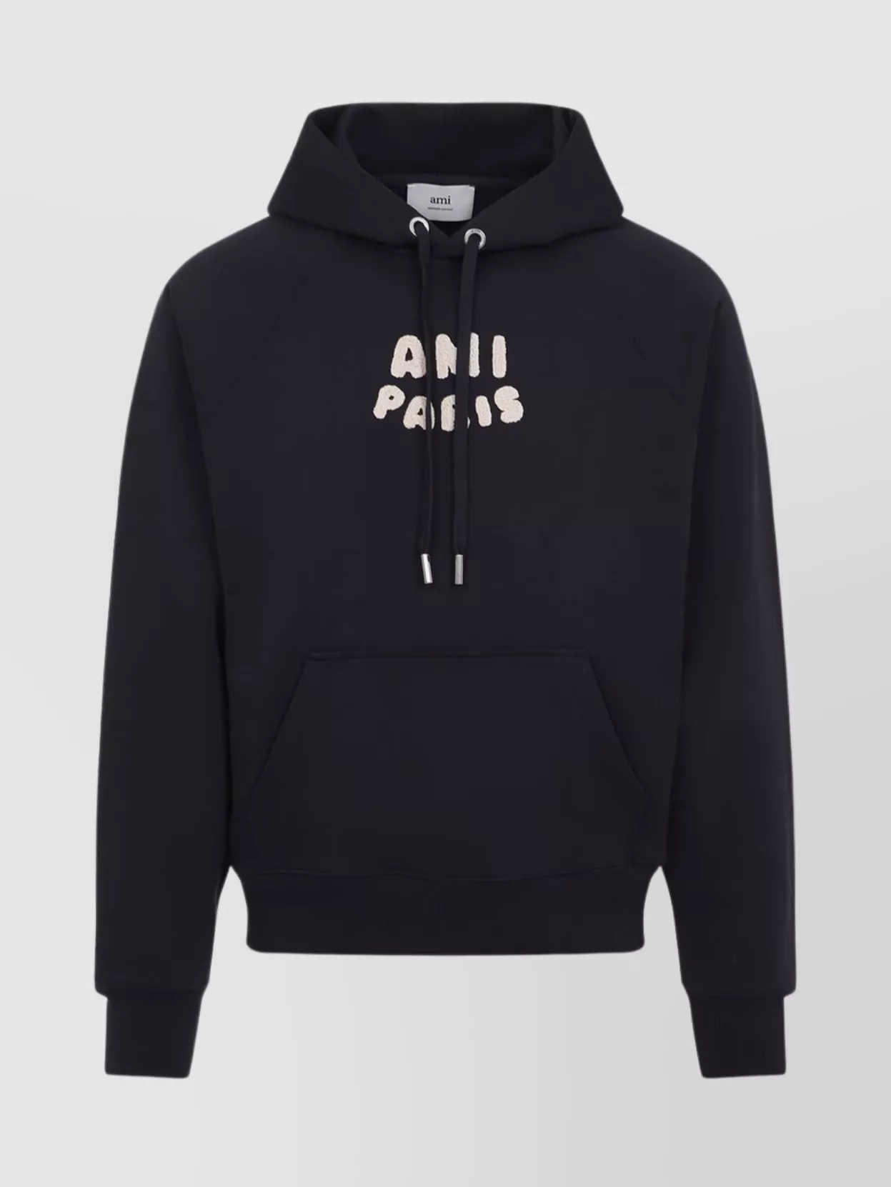 Shop Ami Alexandre Mattiussi Boxy Hoodie With Kangaroo Pockets