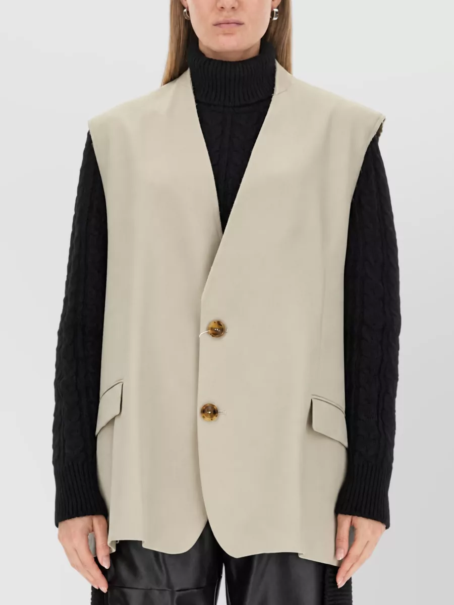 Mm6 Maison Margiela Single-Breasted Fitted Jacket