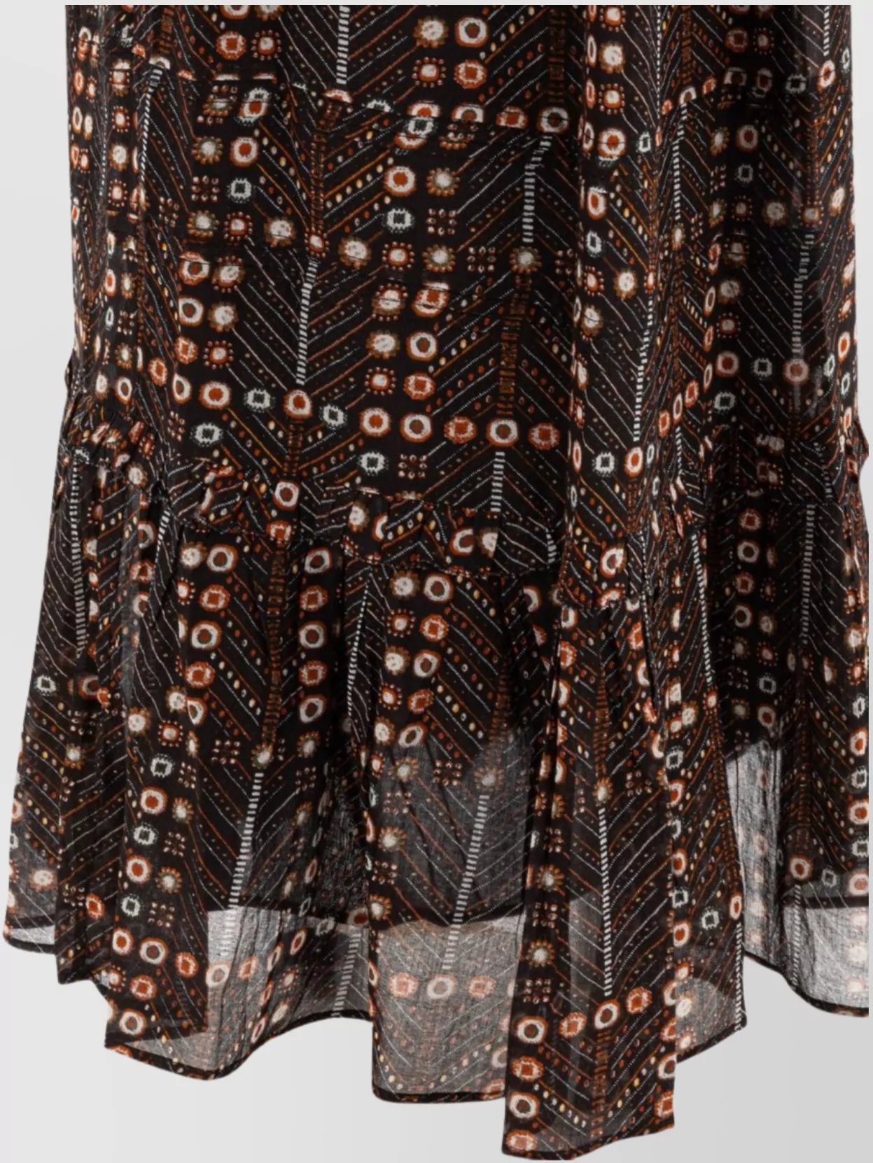 Isabel Marant Étoile Layered Geometric Skirts With Ruffle And Sheer