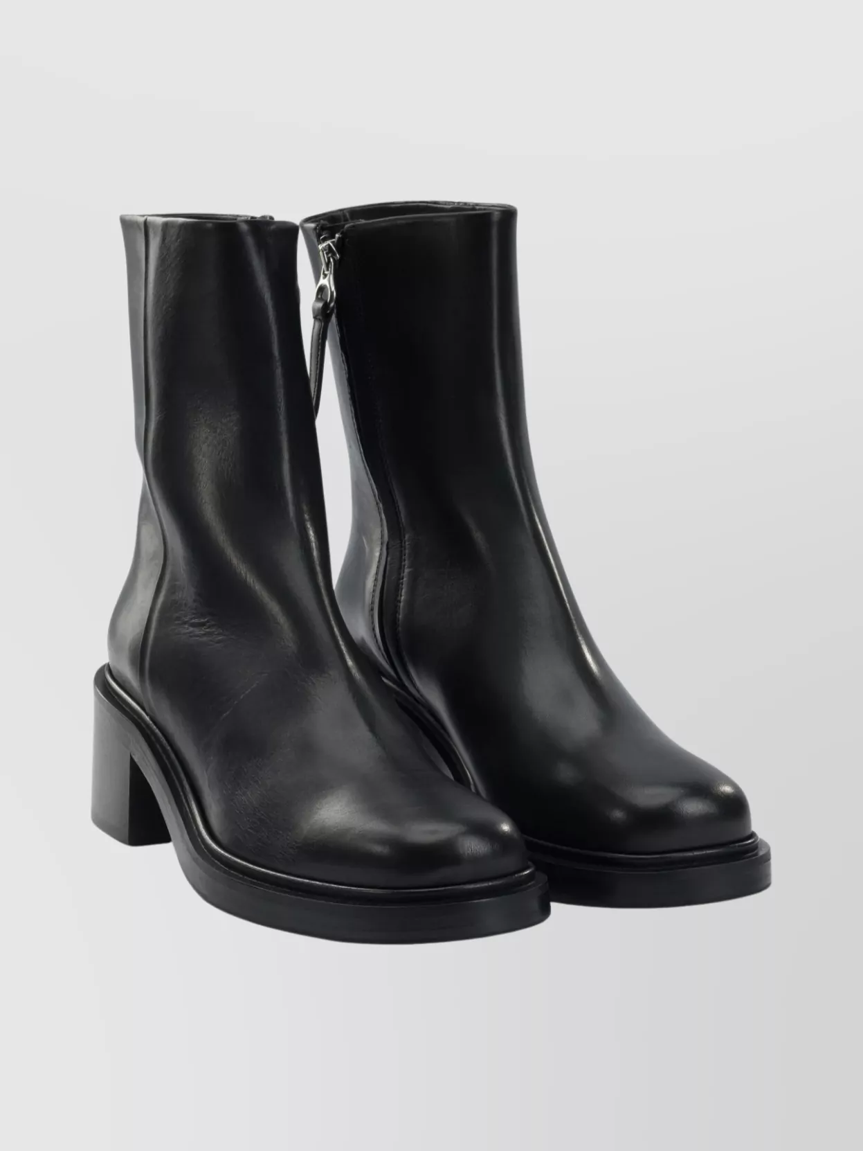 Aeyde Stylish Ankle Boots Block Heel In Black