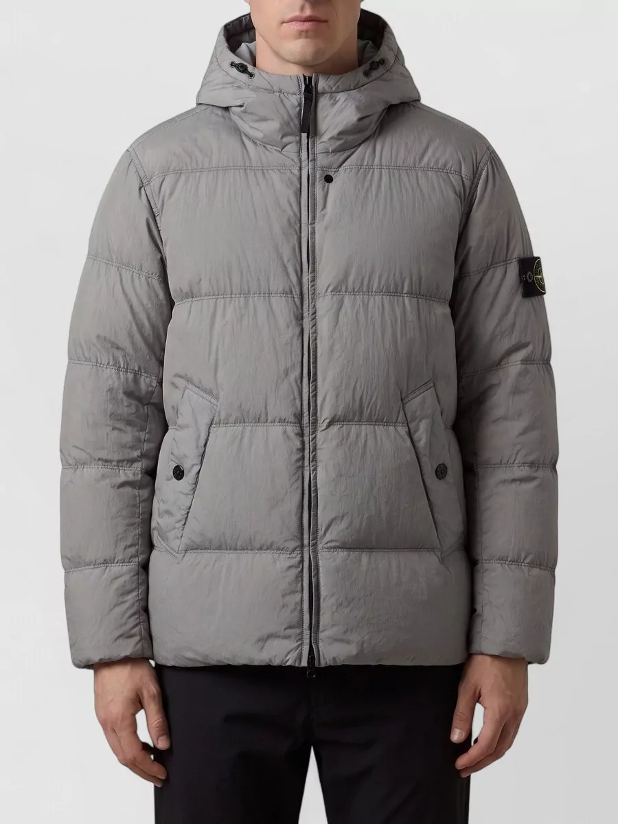 Stone Island down hooded puffer jacket