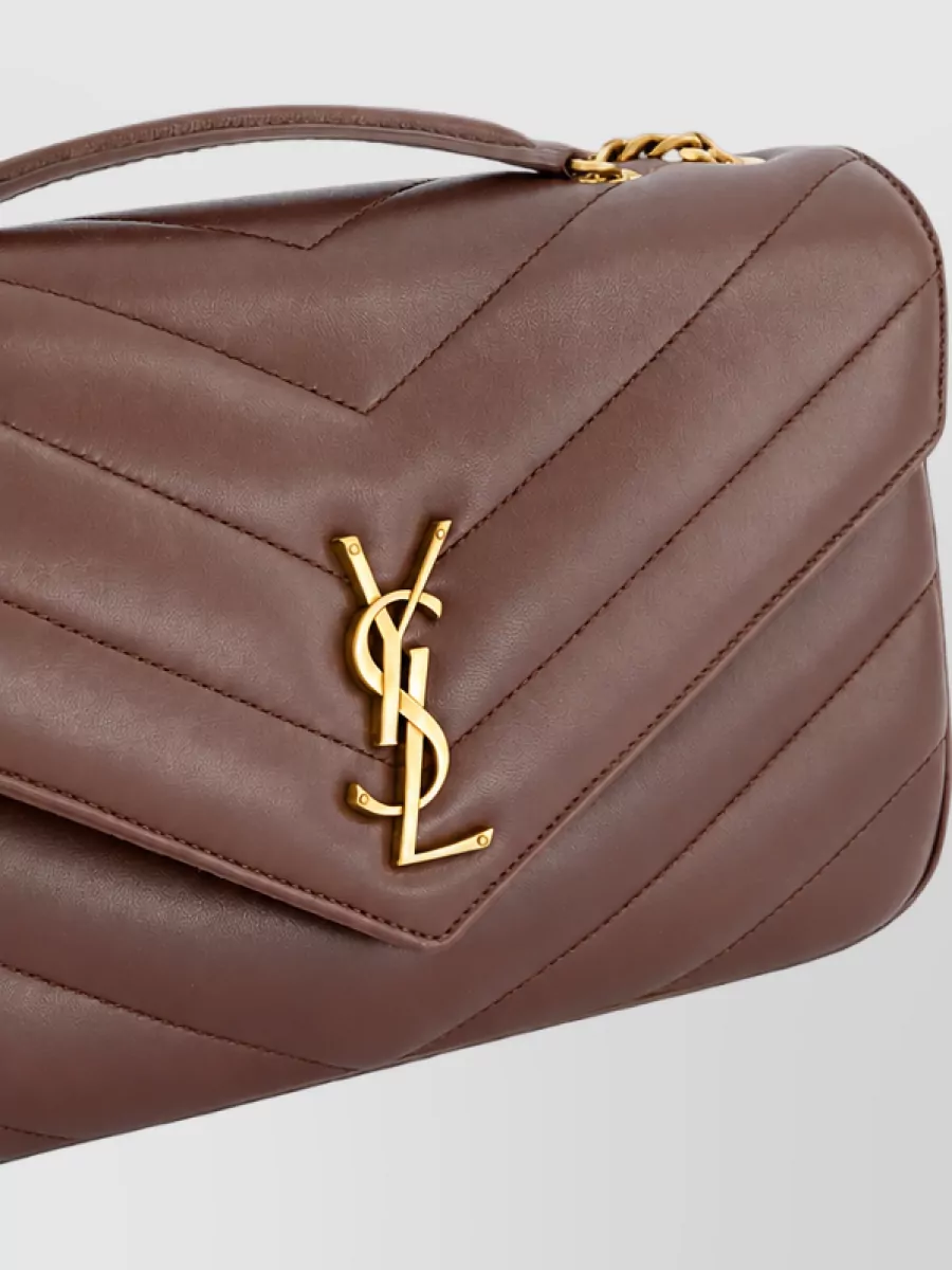 Saint Laurent Loulou Medium Leather Clutch Bag