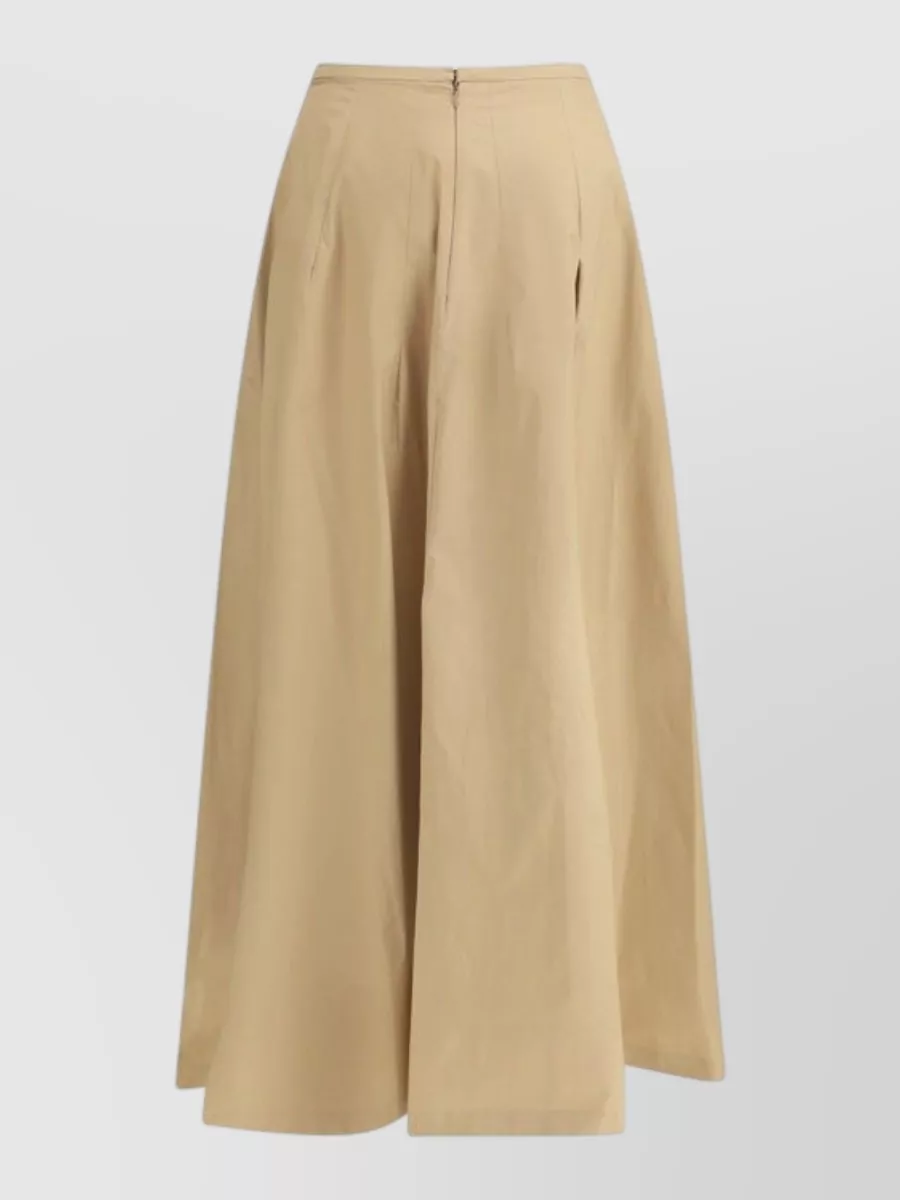 Thelatest Cotton Pleated Maxi Skirt