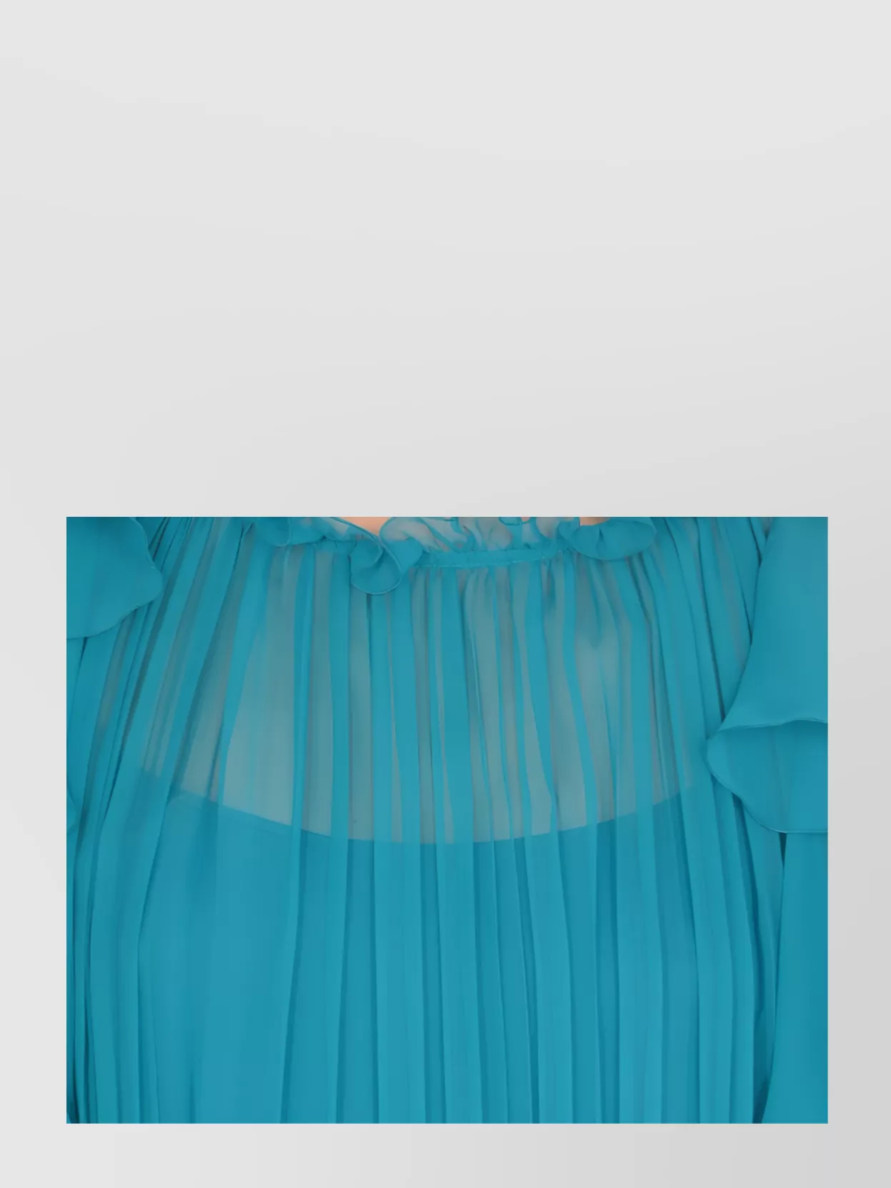 Alberta Ferretti Knee Length Dress With Curled Crew Neckline