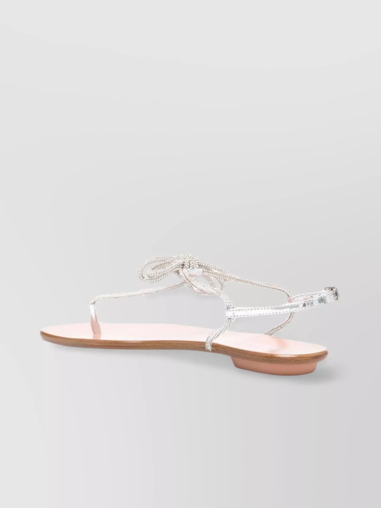 Shop Aquazzura Heel Sandals With Bow Detailing And Crystal Embellishment