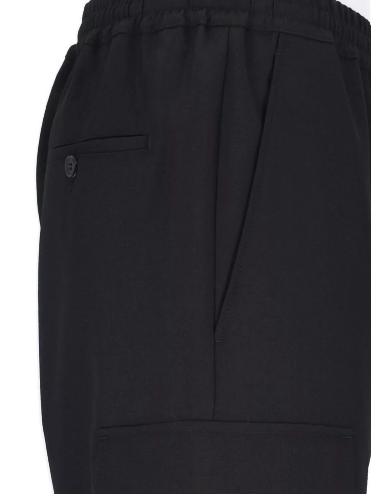 Marni Straight Trousers Elastic Waistband Side Cargo