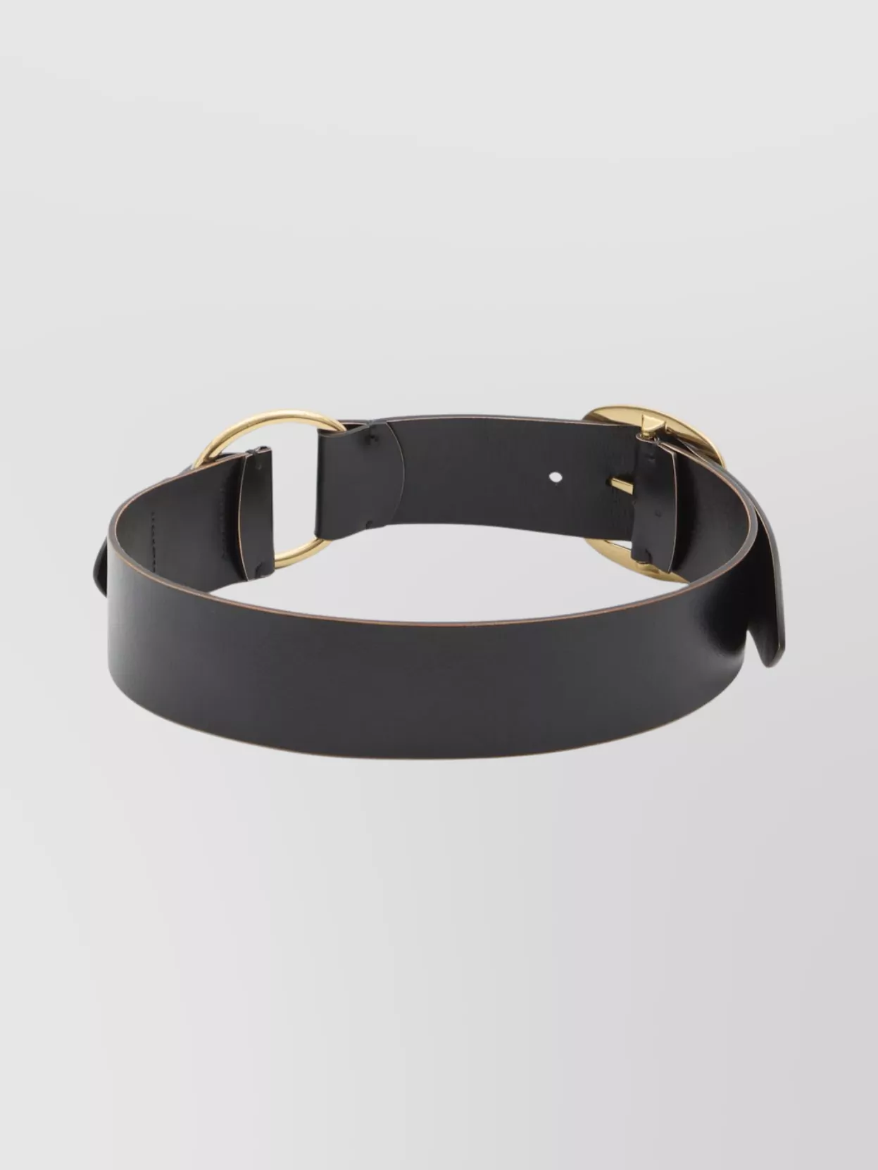 Chloé Anita Low Hip Belt With Engraved Buckle In Black