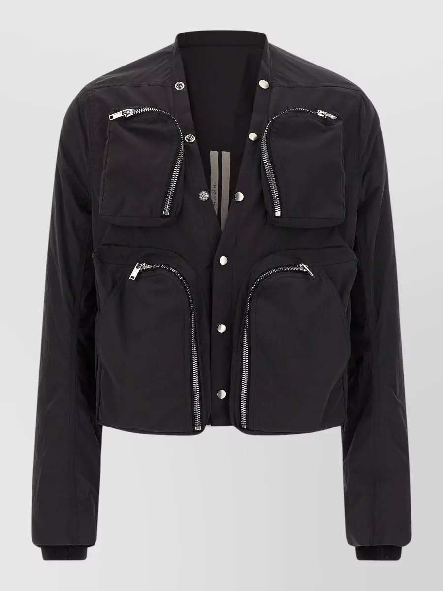 Rick Owens Cropped v-neck bomber jacket