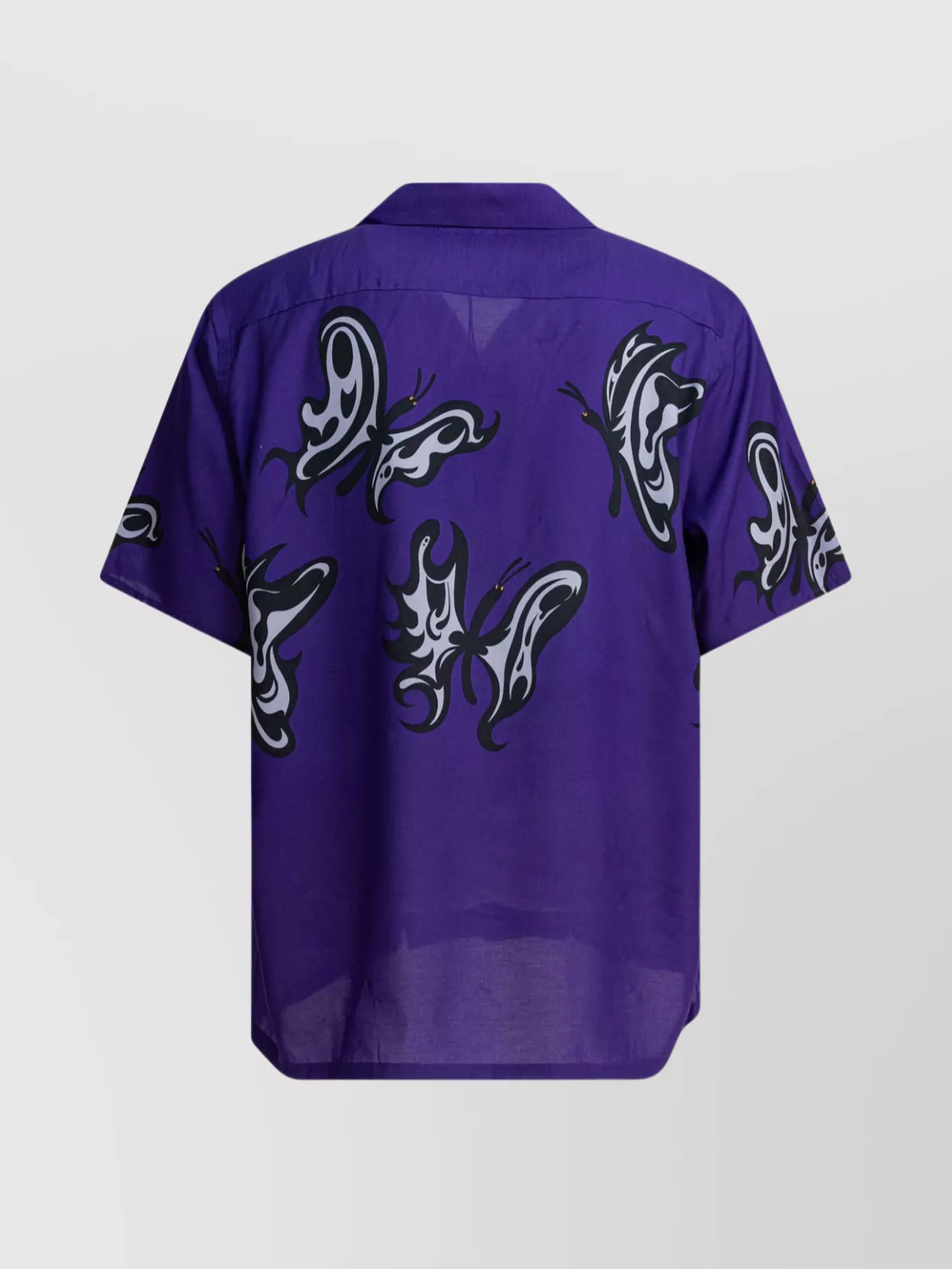 Shop Needles Butterfly Print Short Sleeves Spread Collar Shirt