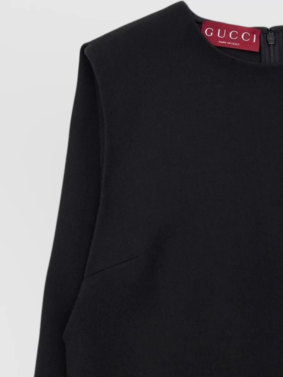 Gucci Wool Long-Sleeve Mini Dress