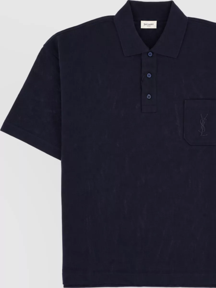 Saint Laurent Cotton piqué polo shirt