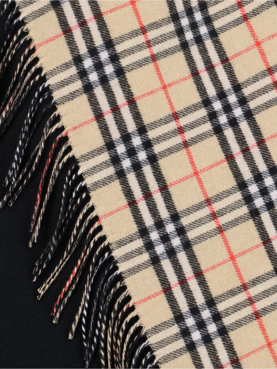 Burberry Wool Reversible Check Cape