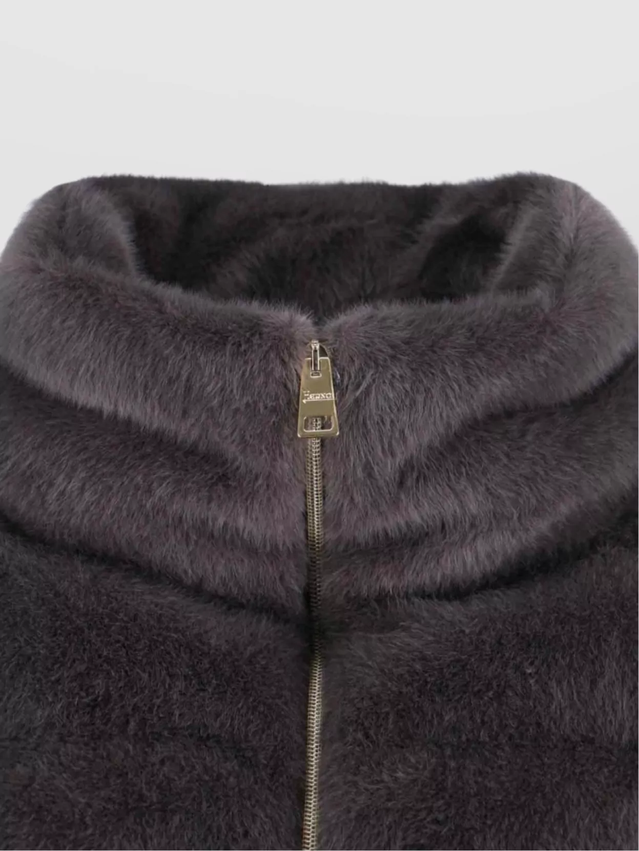 Herno Casual Faux Fur High Collar Jacket