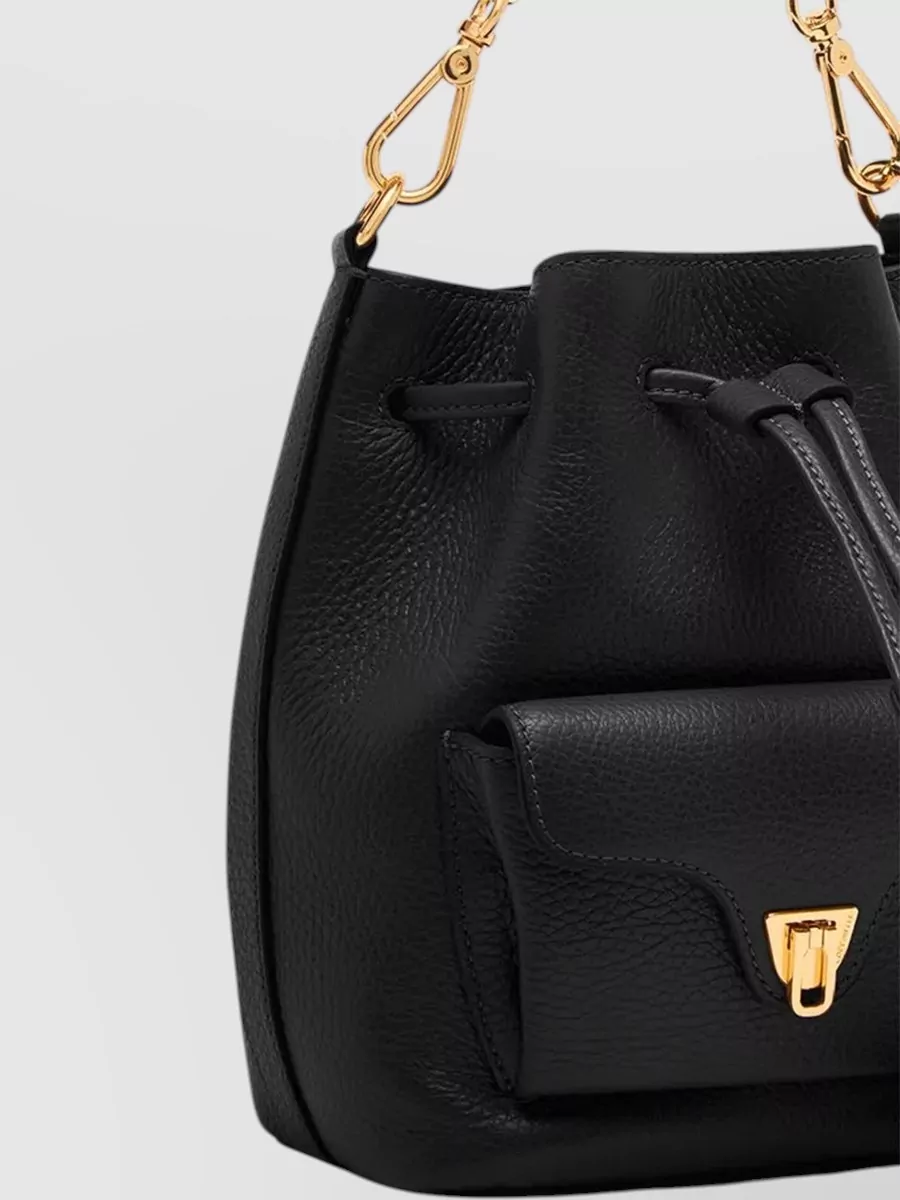 Coccinelle Leather Beat Generation Small Bucket Bag