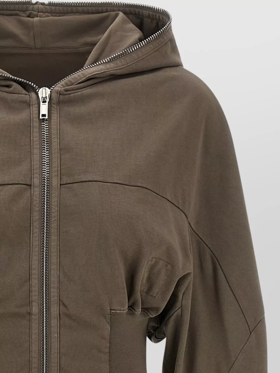 Rick Owens Drkshdw Cotton Cropped Zip Hoodie