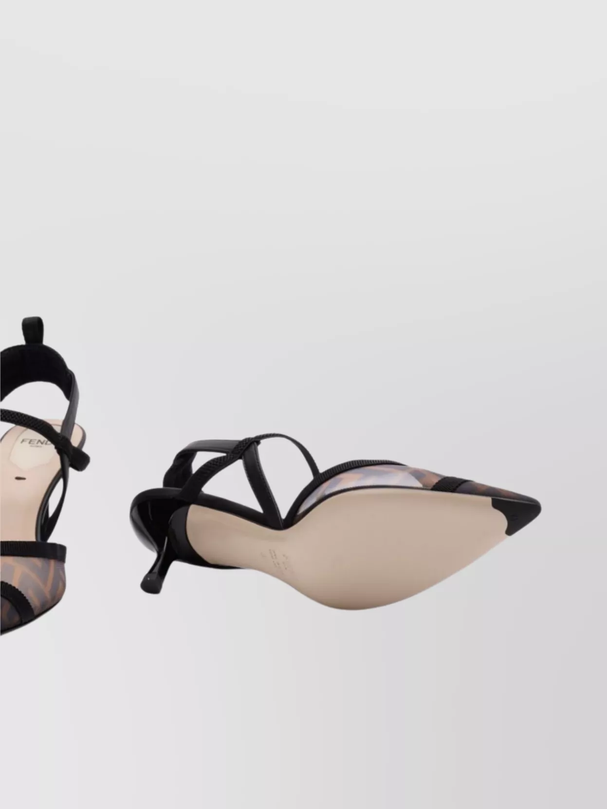 Fendi Lite Slingback Pumps Grosgrain Ribbon