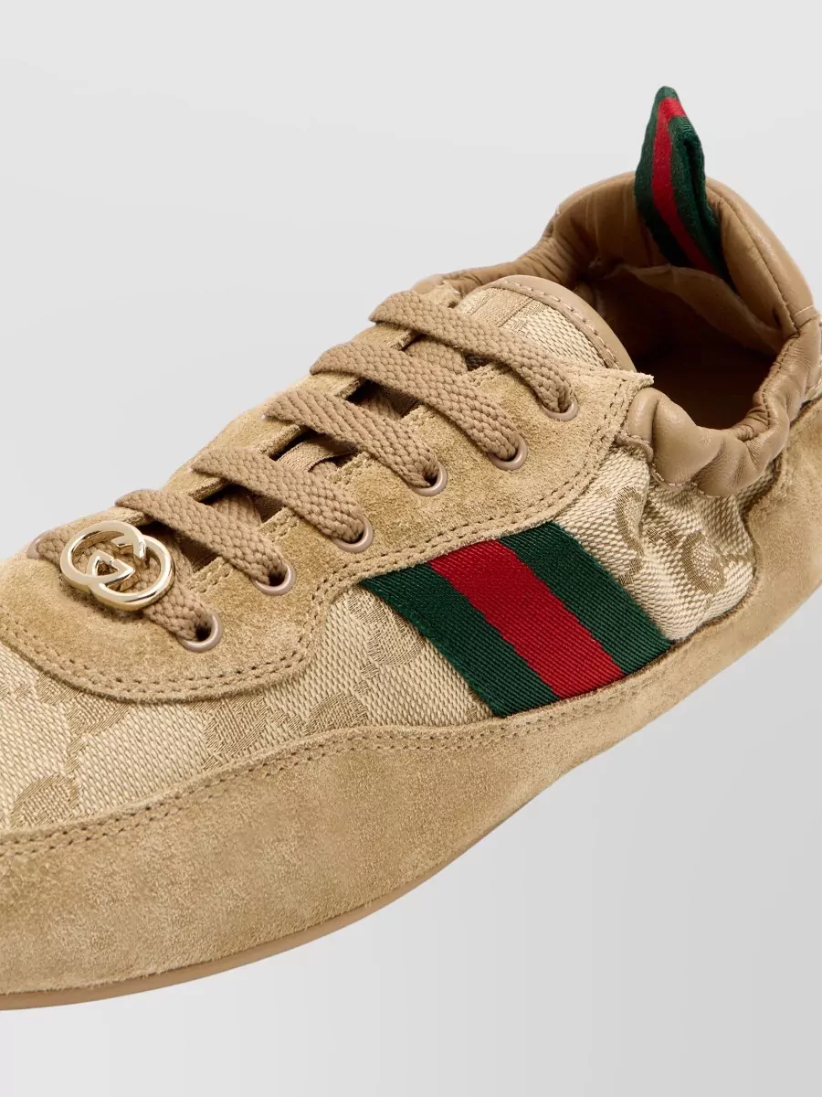 Gucci Shift Low Top Sneakers Rubber Sole Stripe