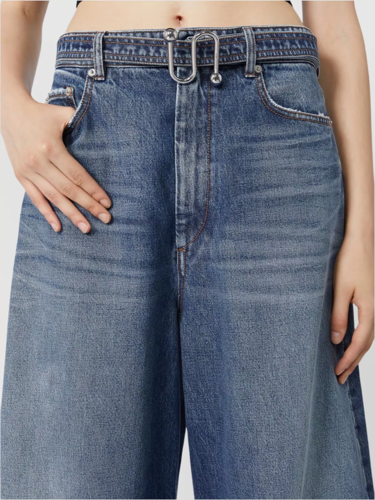 Sportmax Oversize Jeans With Low Crotch And Wide-Leg Design