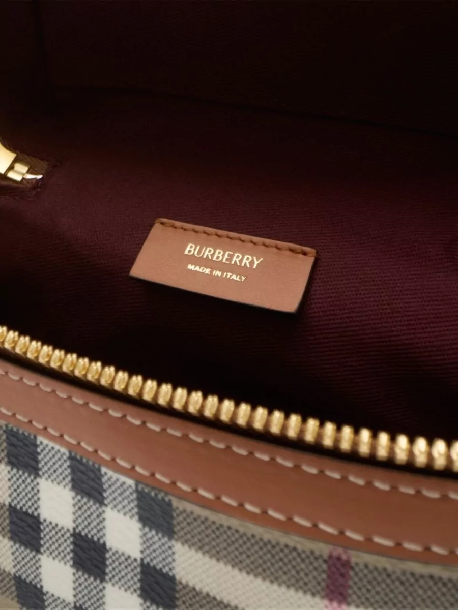 Burberry Check Mini Vanity Coated Canvas Crossbody Bag