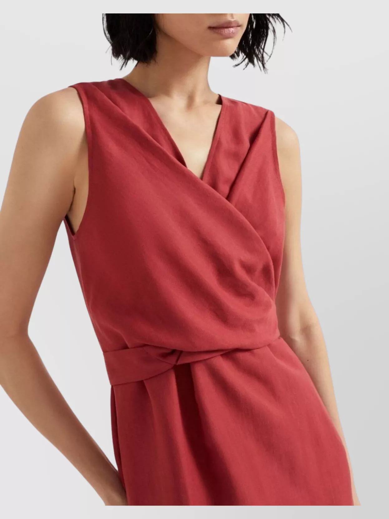 Brunello Cucinelli Linen Dress Wrap Effect