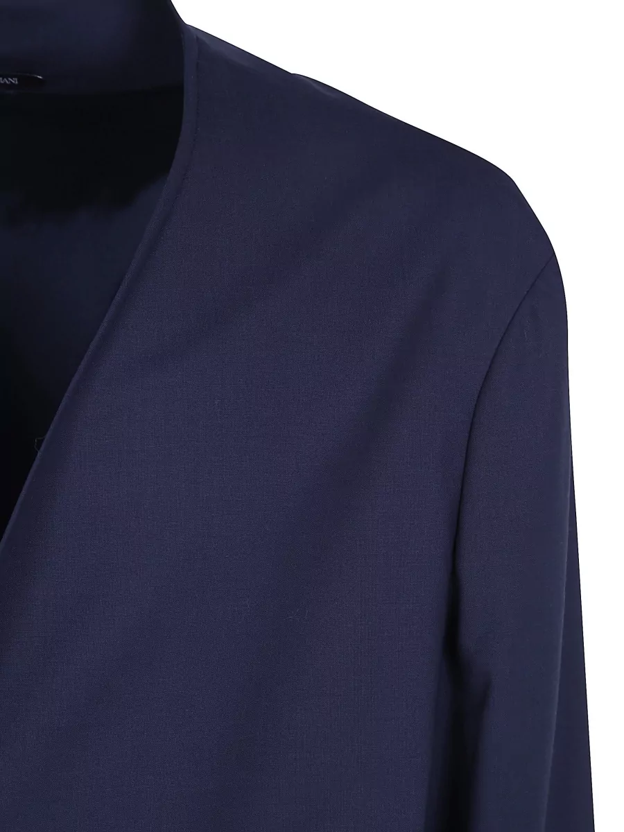 Emporio Armani Single-Breasted Wool Blazer