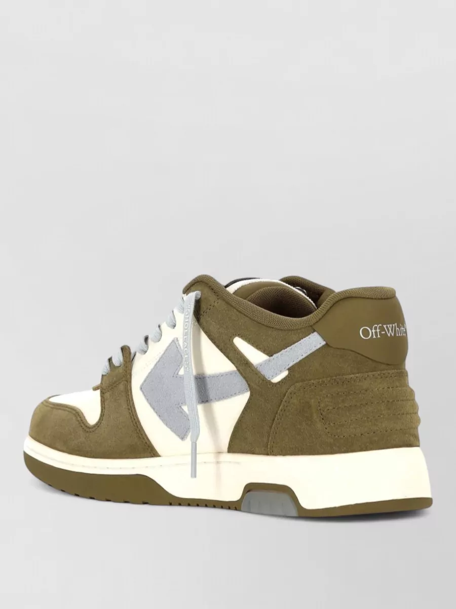 Off-White suede panel high-top sneakers